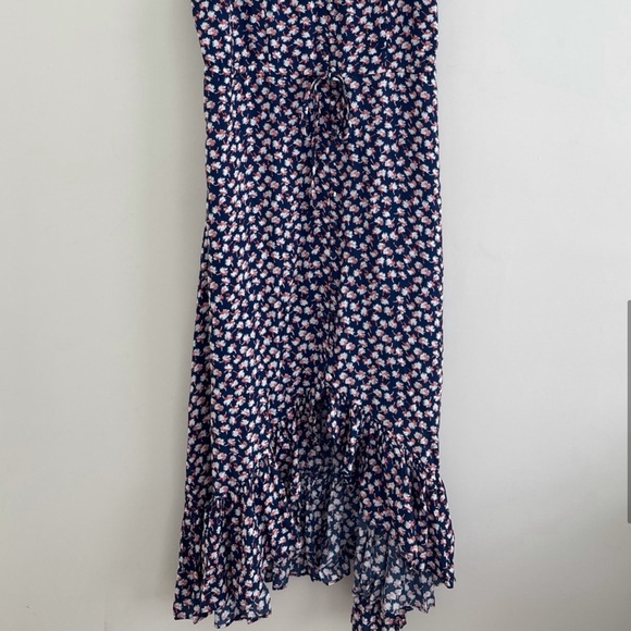 Rails Frida Pink Poms Blue Floral Midi Dress Sz M - Picture 4 of 7